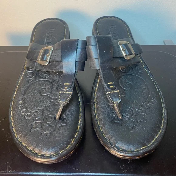 BORN Dark Brown Handcrafted Leather Sandals - Picture 2 of 8